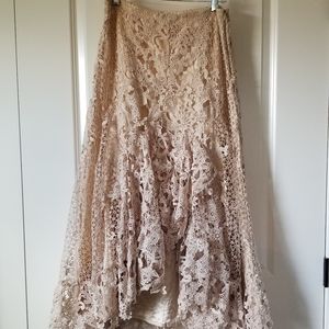 Boston proper boho lace skirt